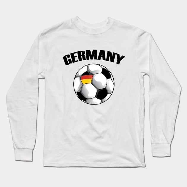 Germany Football - Soccer Ball Long Sleeve T-Shirt by TheInkElephant